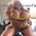 Woman truck driving